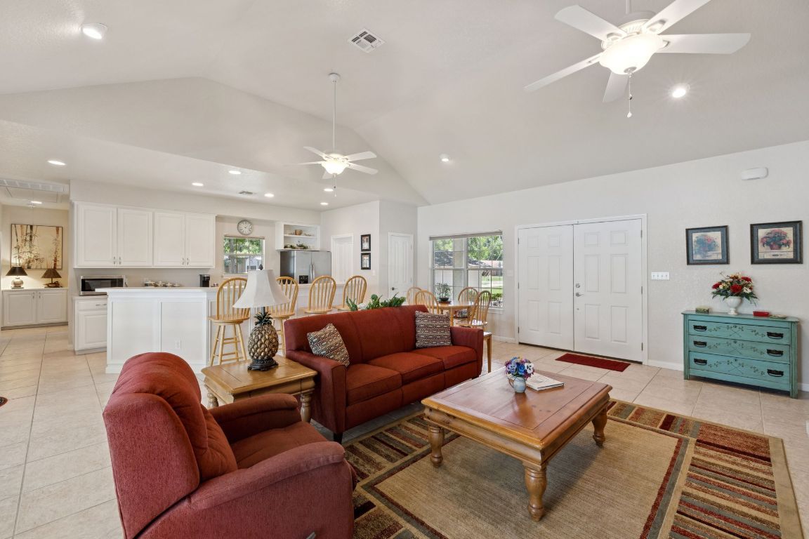 Dining room, Interior, Kitchen, Living room, Recessed Lighting
