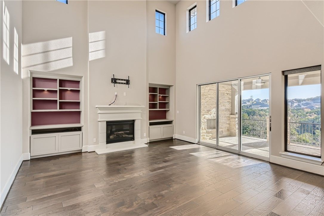 Empty room, Fireplace, Interior, Wood Texture Flooring