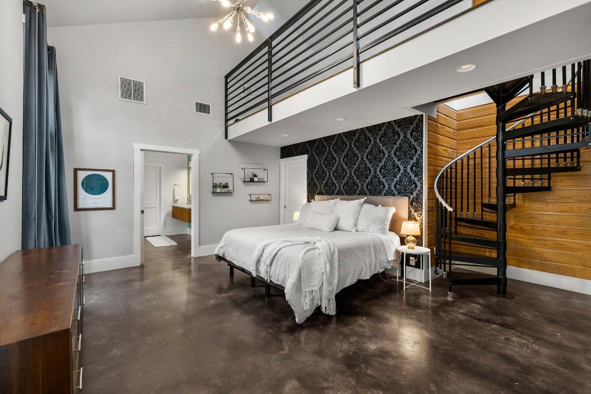 Bedroom, Interior, Pendant Lights