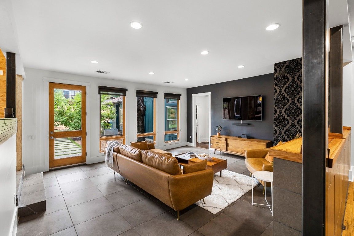Interior, Living room, Recessed Lighting