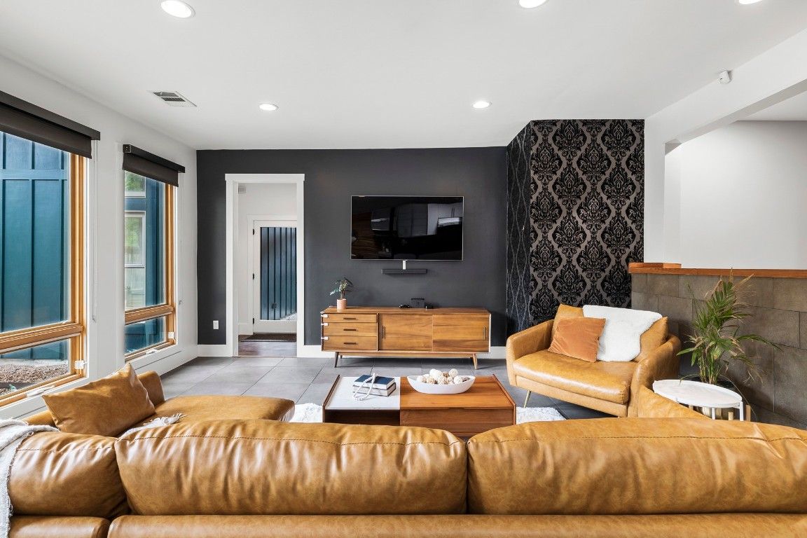 Interior, Living room, Recessed Lighting