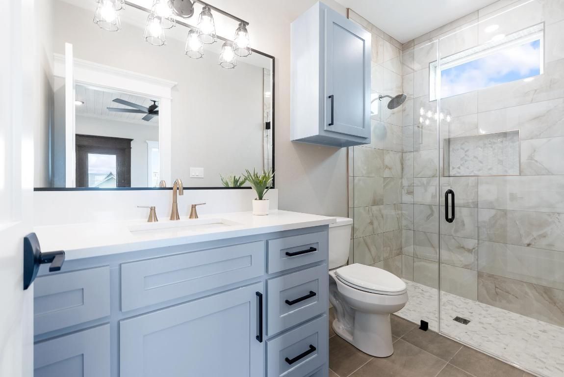 Bathroom, Glass Shower, Interior, Marble Walls