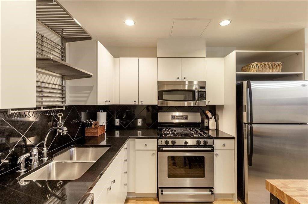 Interior, Kitchen, Recessed Lighting, Stainless Steel Appliances