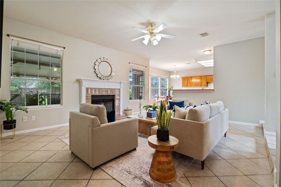 Chandelier, Dining room, Fireplace, Interior, Living room