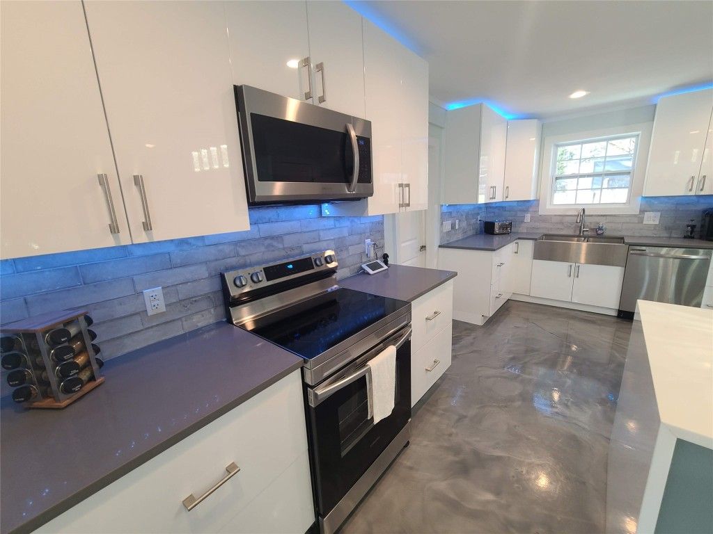 Interior, Kitchen, Recessed Lighting, Stainless Steel Appliances