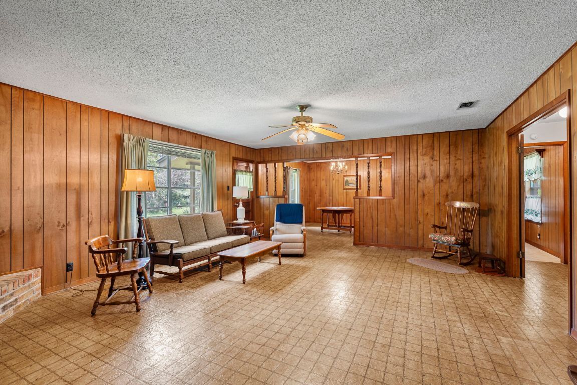Interior, Living room, Wooden Walls