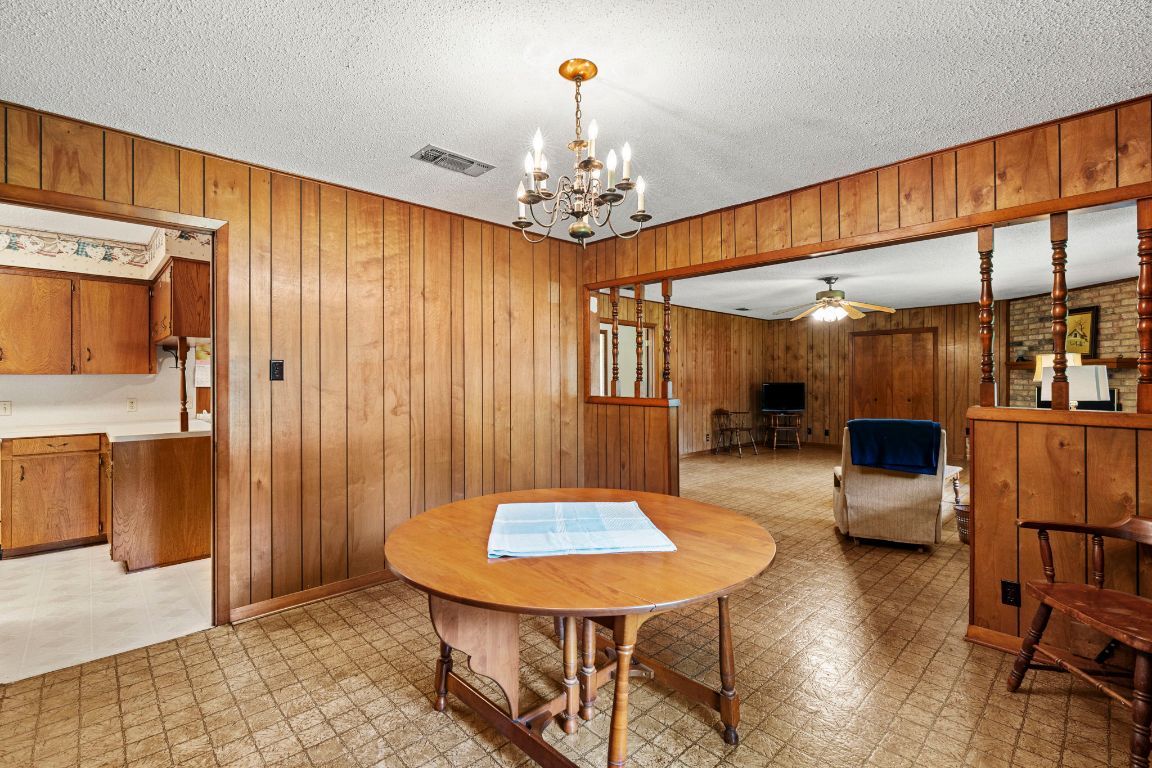 Chandelier, Interior, Wooden Walls