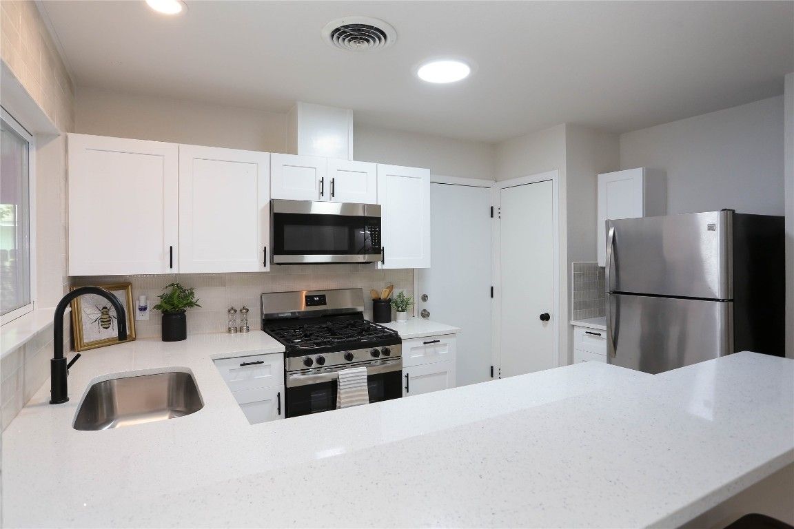Interior, Kitchen, Recessed Lighting, Stainless Steel Appliances