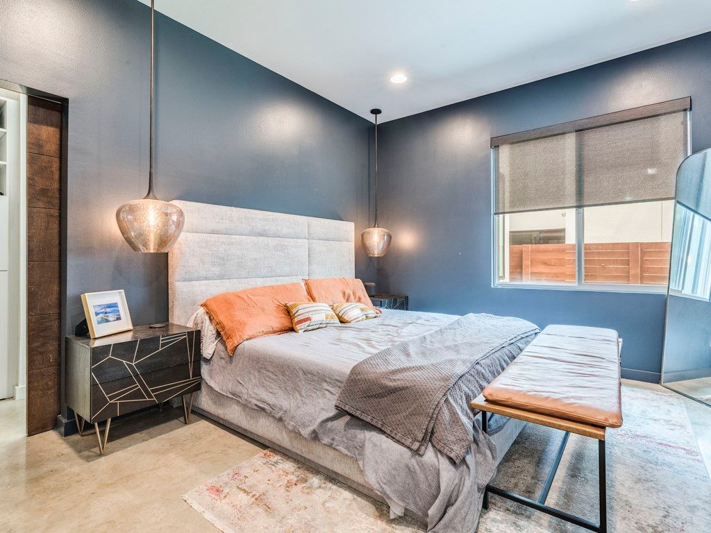 Bedroom, Interior, Pendant Lights, Recessed Lighting