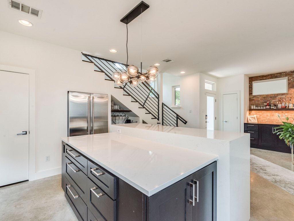 Interior, Kitchen, Pendant Lights, Recessed Lighting, Stainless Steel Appliances
