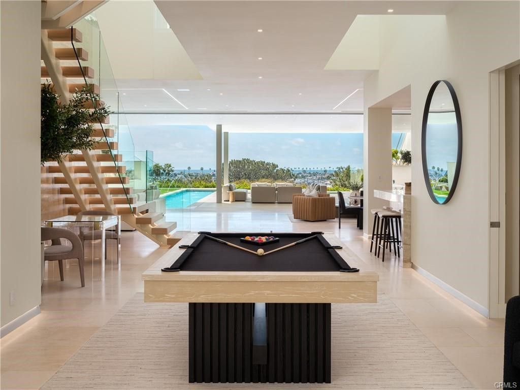 Billiard Table, Game Room, Interior, Recessed Lighting, Water