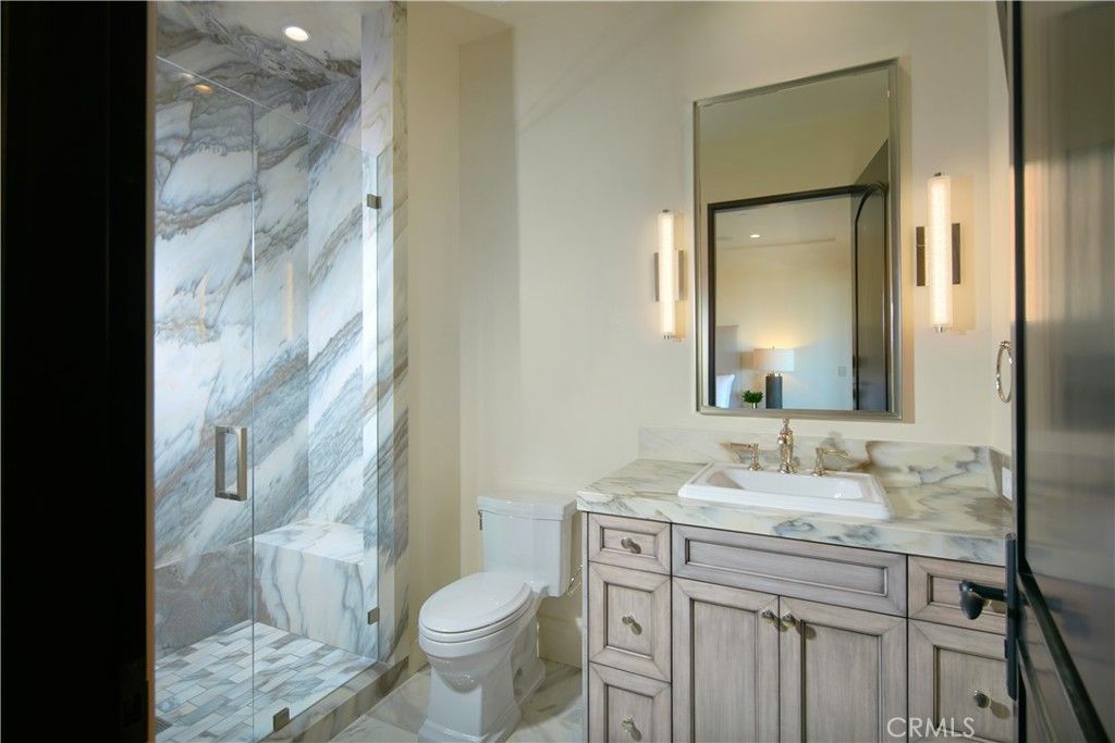Bathroom, Glass Shower, Interior, Marble, Marble Walls