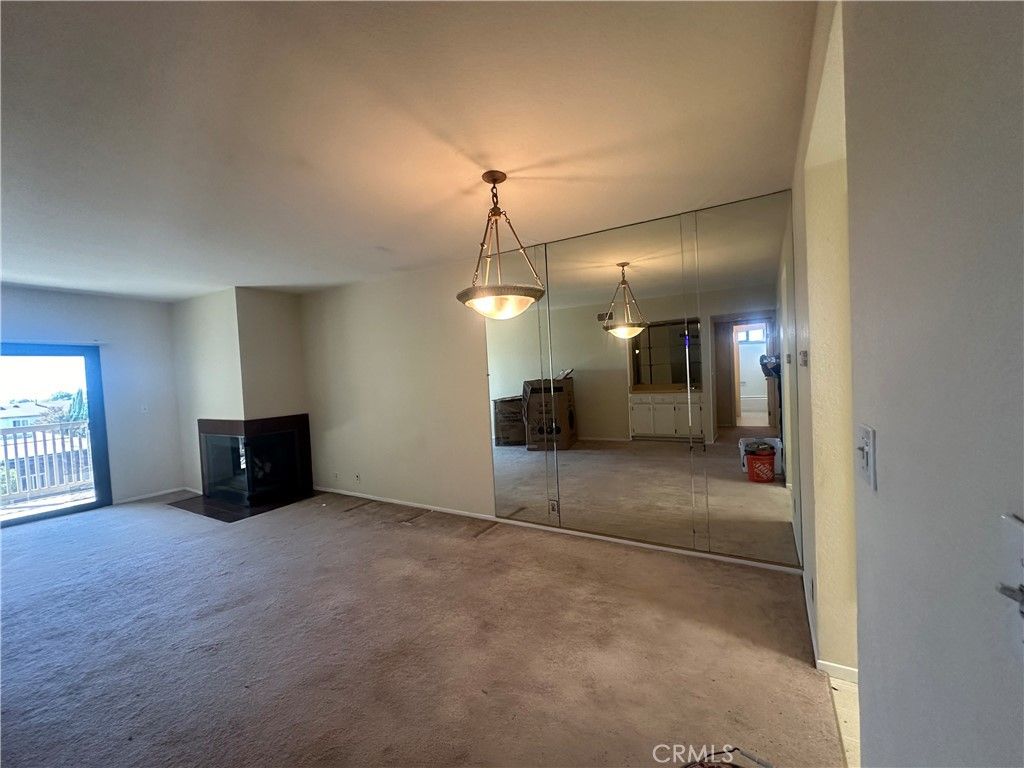 Empty room, Fireplace, Interior, Pendant Lights
