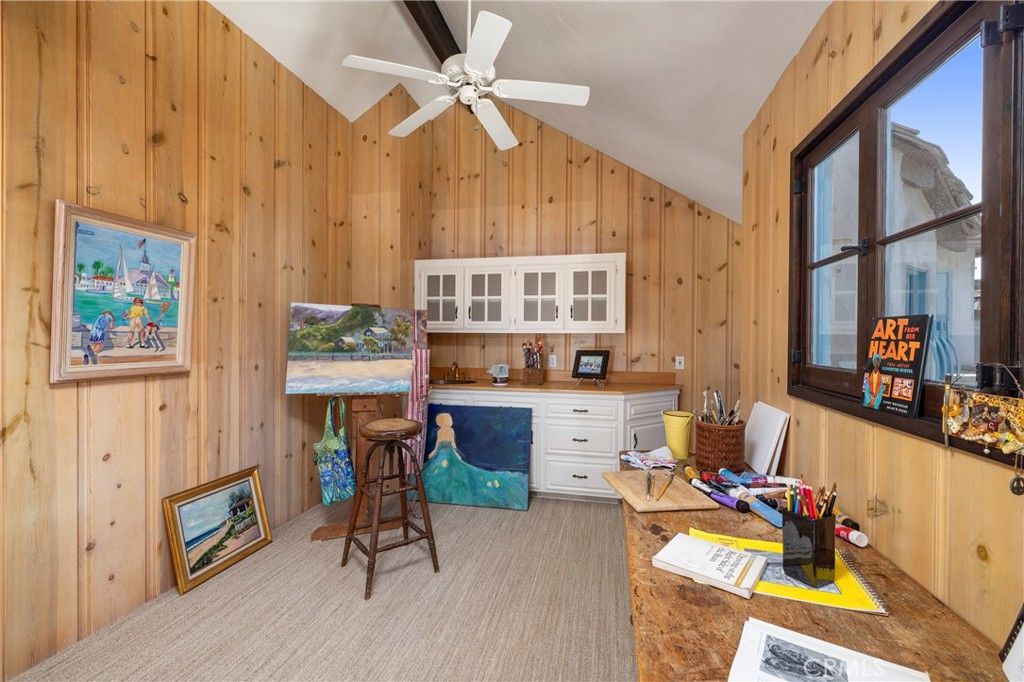 Home Office, Interior, Wooden Walls