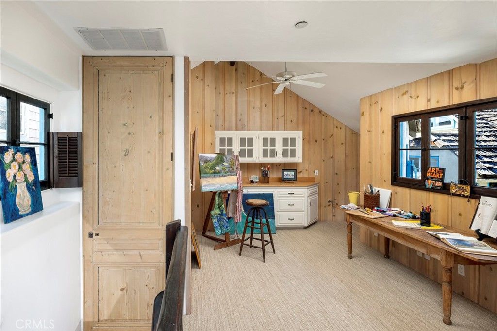 Home Office, Interior, Wooden Walls