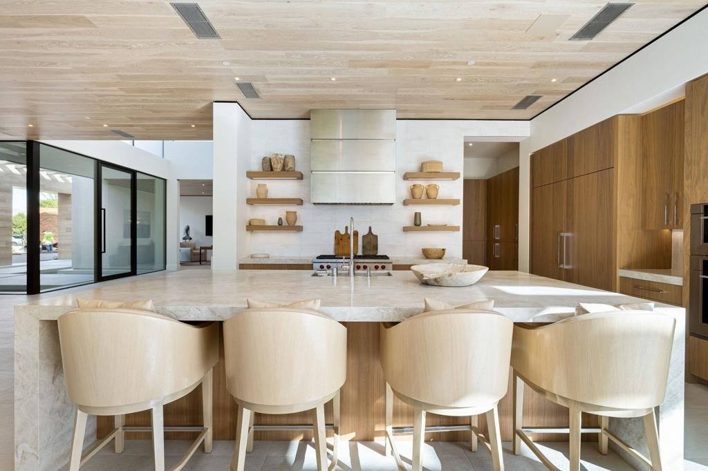 Interior, Kitchen, Recessed Lighting, Wooden Ceilings