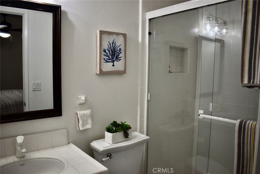 Bathroom, Glass Shower, Interior, Tile Countertops