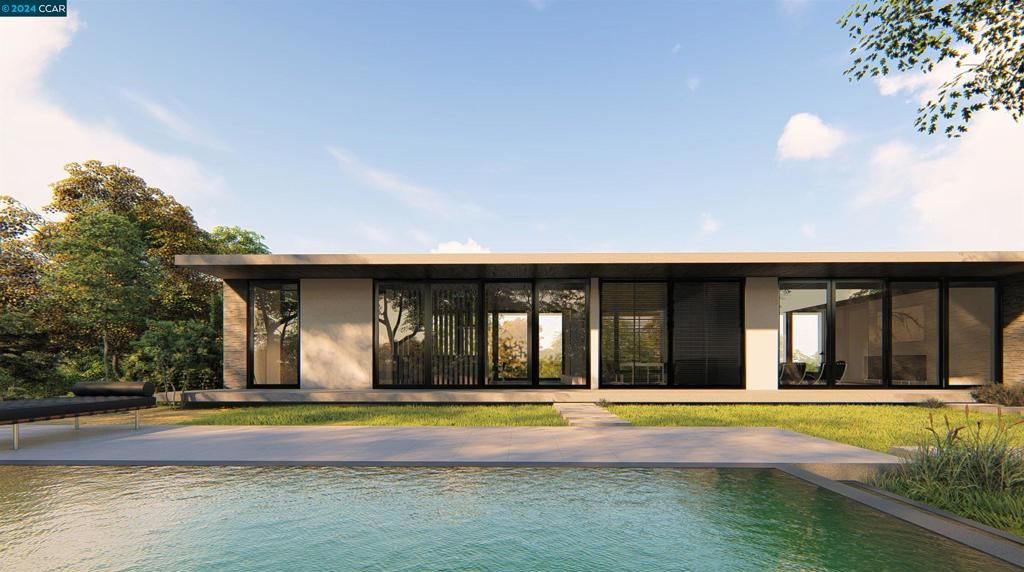 Backyard, Exterior, Facade, Pool, Modern