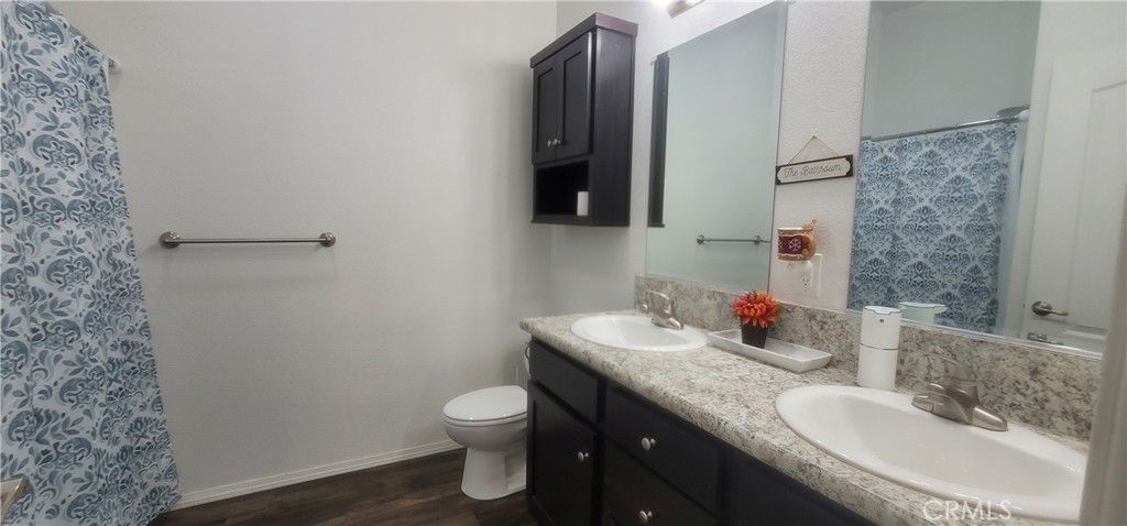 Bathroom, Dual Sink Vanities, Interior, Wood Texture Flooring
