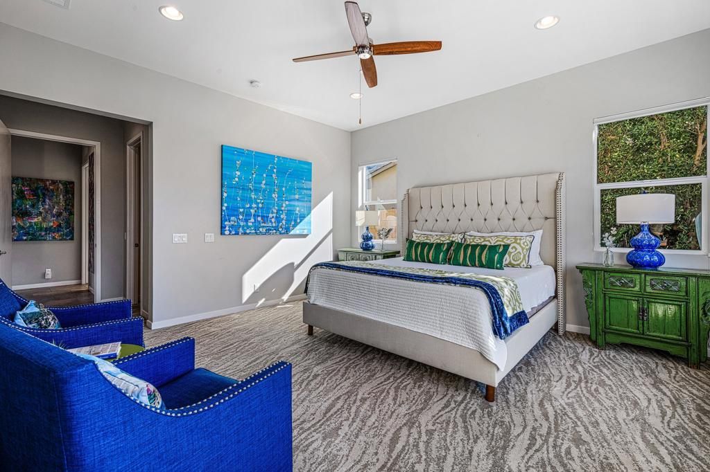 Bedroom, Interior, Recessed Lighting