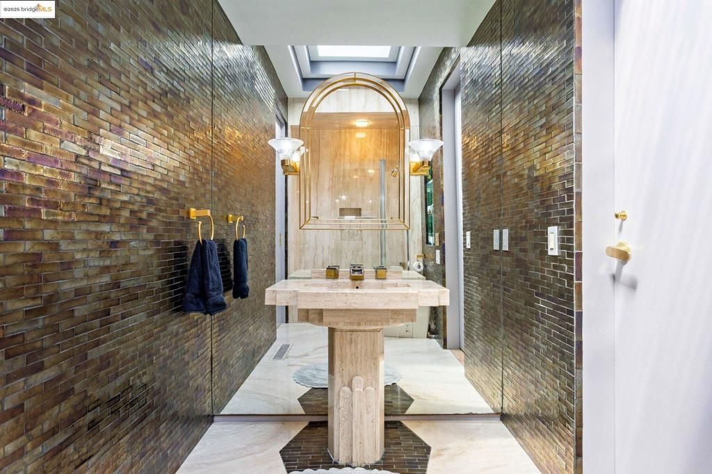 Bathroom, Glass Shower, Interior, Wooden Walls