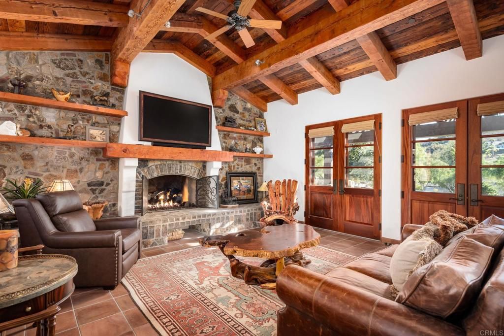 Fireplace, Interior, Living room, Stone Walls, Wooden Beams, Wooden Ceilings