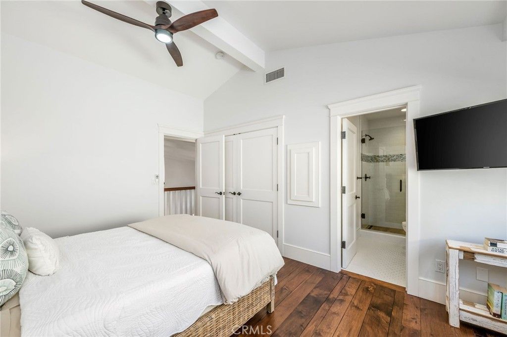 Bathroom, Bedroom, Glass Shower, Interior, Wood Texture Flooring