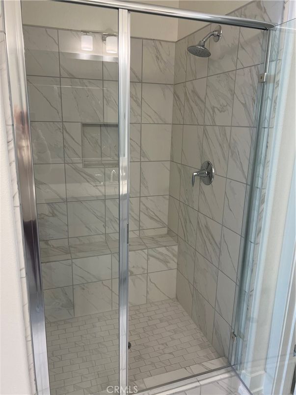 Bathroom, Glass Shower, Interior, Marble Walls
