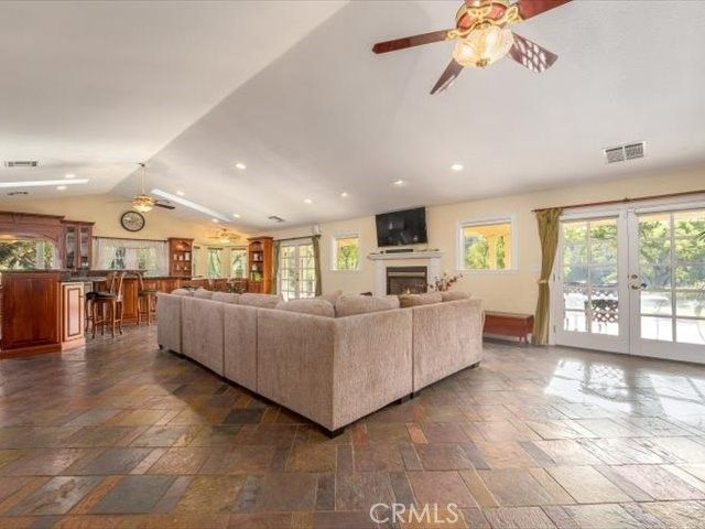 Fireplace, Interior, Living room, Recessed Lighting