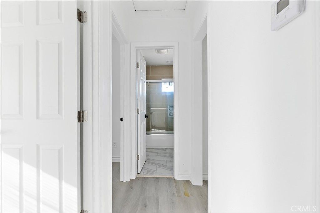 Bathroom, Glass Shower, Interior, Marble, Wood Texture Flooring