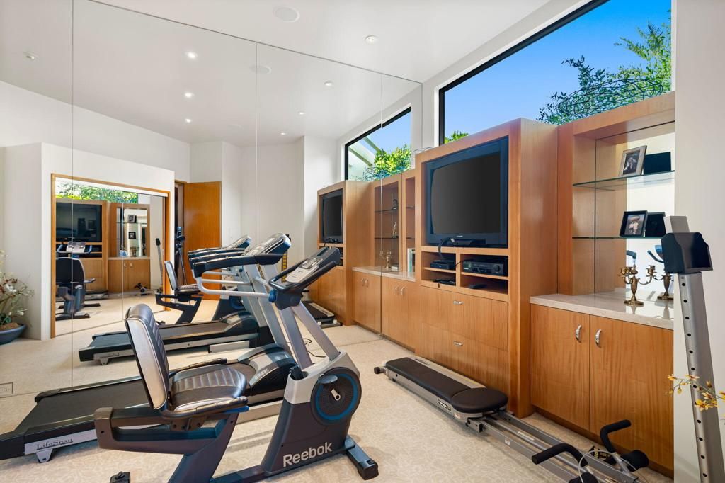 Fitness Equipment, Gym, Interior, Recessed Lighting