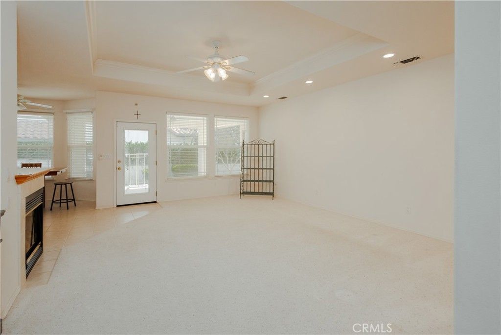 Empty room, Fireplace, Interior, Recessed Lighting