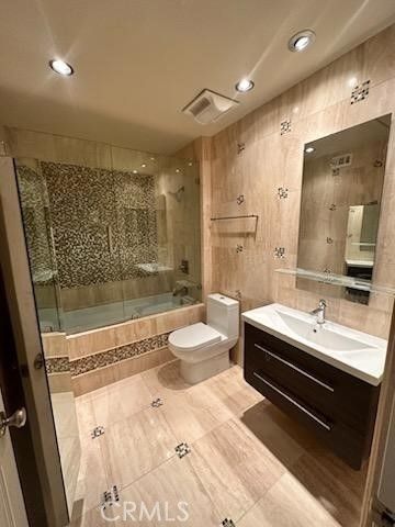 Bathroom, Glass Shower, Interior, Recessed Lighting, Wood Texture Flooring