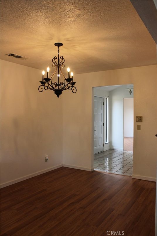 Chandelier, Empty room, Interior, Wood Texture Flooring