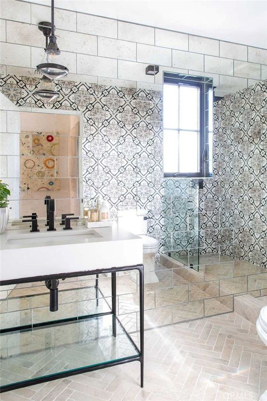 Bathroom, Interior, Wood Texture Flooring