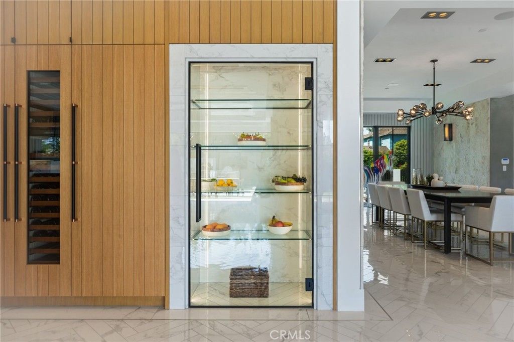 Dining room, Interior, Marble, Pendant Lights, Recessed Lighting