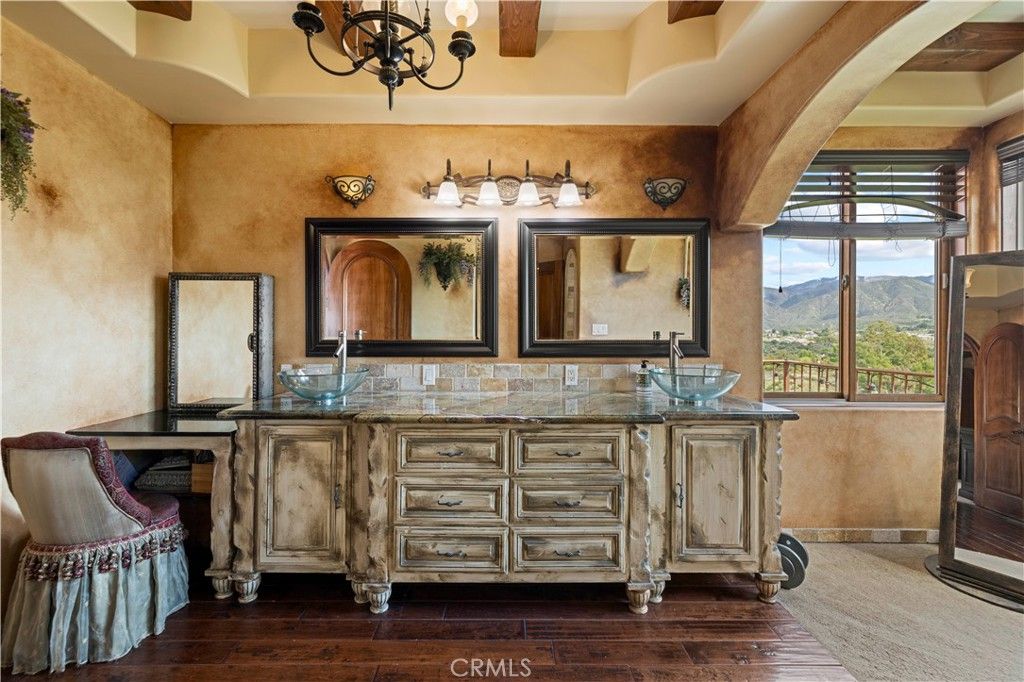 Chandelier, Dining room, Interior, Wooden Beams, Wood Texture Flooring