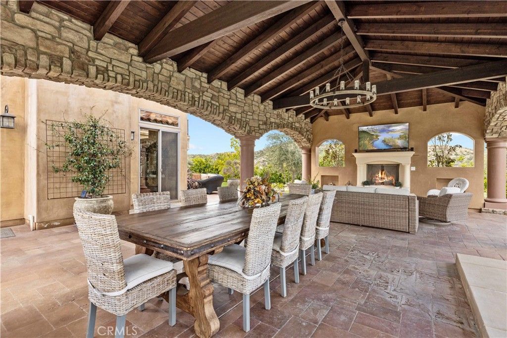 Exterior, Fireplace, Wooden Beams