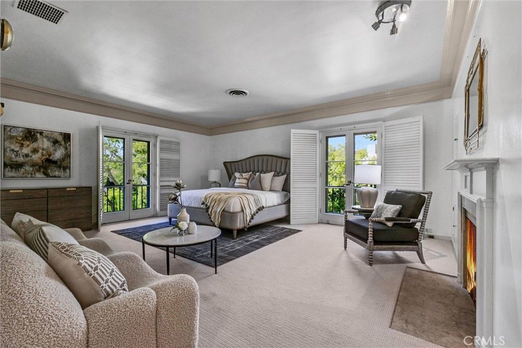 Bedroom, Fireplace, Interior