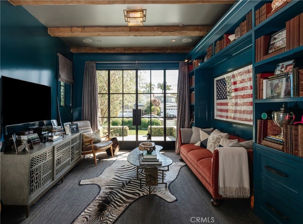 Interior, Living room, Recessed Lighting, Wooden Beams