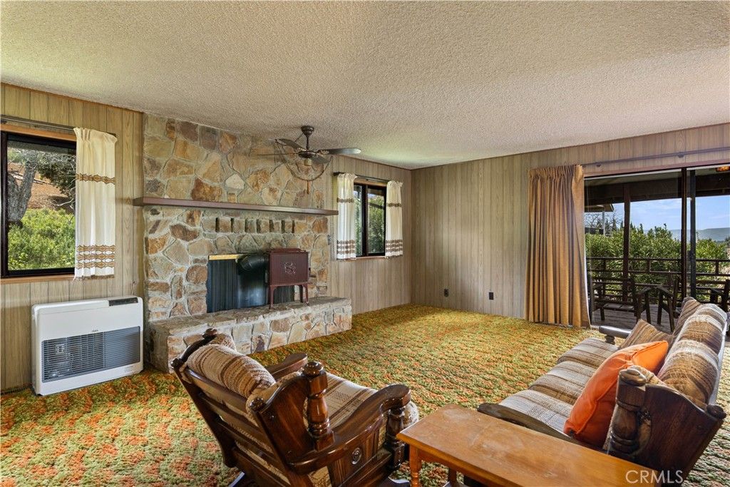 Fireplace, Interior, Living room, Stone Walls