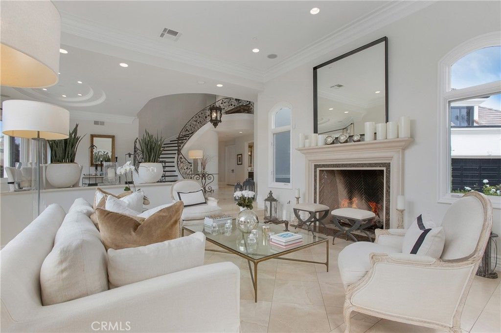 Fireplace, Interior, Living room, Recessed Lighting