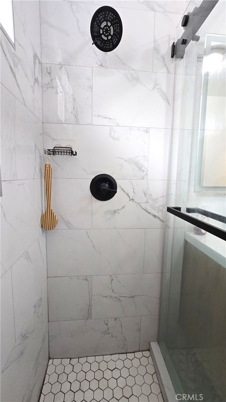 Bathroom, Glass Shower, Interior, Marble Walls