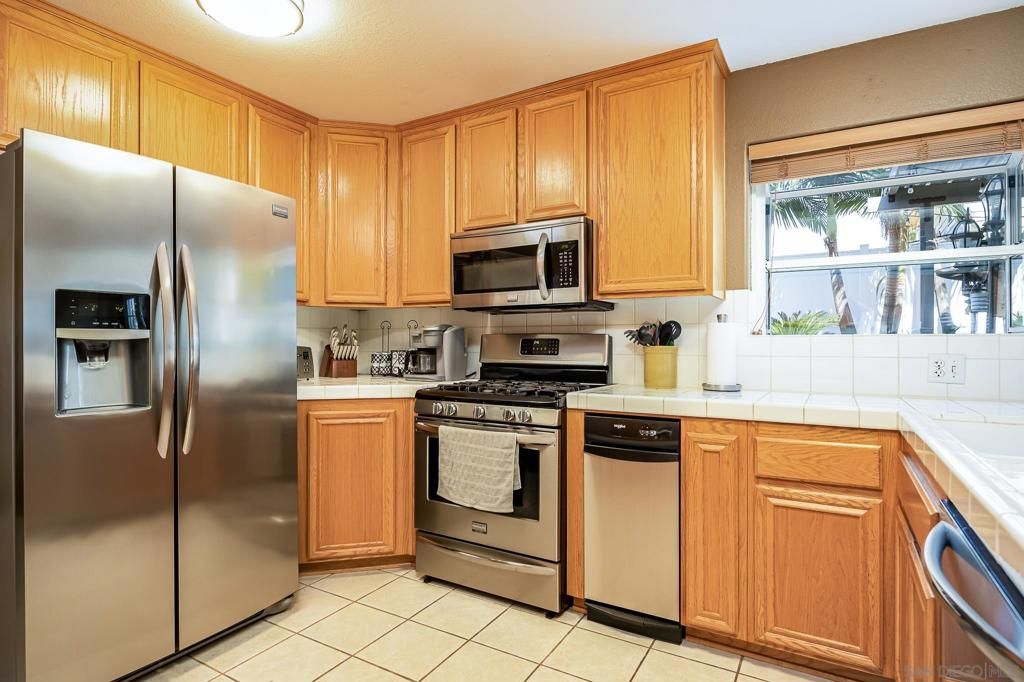 Interior, Kitchen, Stainless Steel Appliances, Tile Countertops