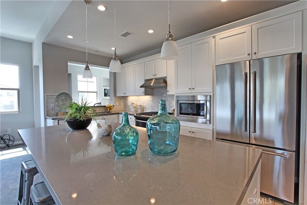 Interior, Kitchen, Pendant Lights, Recessed Lighting, Stainless Steel Appliances