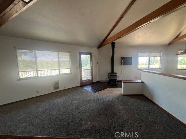 Empty room, Fireplace, Interior, Wooden Beams