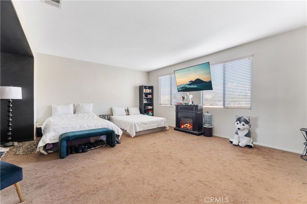 Bedroom, Fireplace, Interior