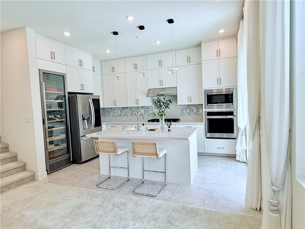 Interior, Kitchen, Pendant Lights, Recessed Lighting, Stainless Steel Appliances