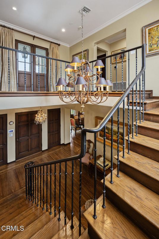 Chandelier, Interior, Recessed Lighting, Wood Texture Flooring