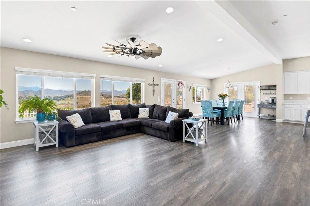 Dining room, Interior, Kitchen, Living room, Pendant Lights, Recessed Lighting, Wood Texture Flooring